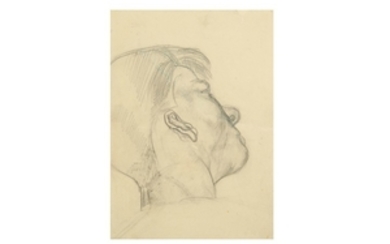 GILBERT SPENCER, R.A. (1892-1979) Two head studies signed...