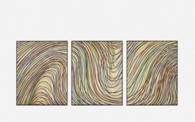 Sol LeWitt, Wavy Lines on Gray (triptych)