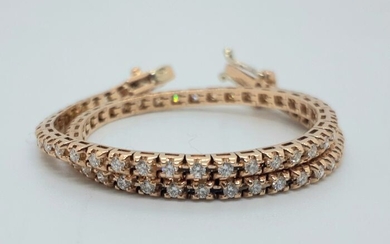 18 kt. Gold - Bracelet - 1.40 ct Diamonds