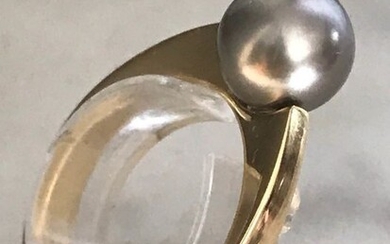 18 kt. Gold - Ring Tahiti pearl 9 mm