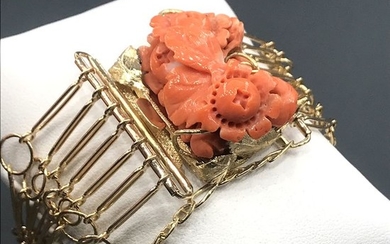 18 kt. Yellow gold - Bracelet Coral