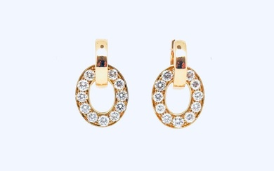 18 kt. Yellow gold - Earrings - 3.00 ct
