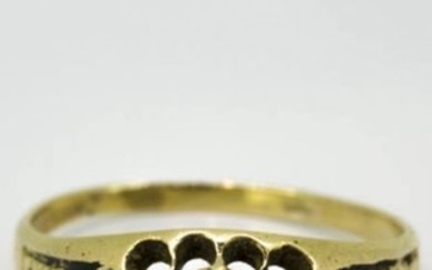 18 kt. Yellow gold - Ring - 0,20 ct Diamond