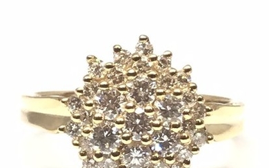 18 kt. Yellow gold - Ring - 1.10 ct Diamond
