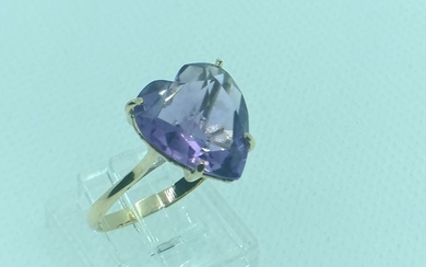 18 kt. Yellow gold - Ring - 5.80 ct Amethyst