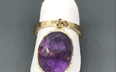 18 kt. Yellow gold - Ring - 9.85 ct Amethyst