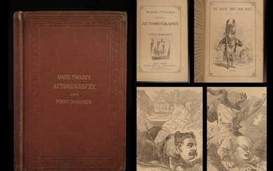 1871 1ed Mark Twain Burlesque Autobiography First