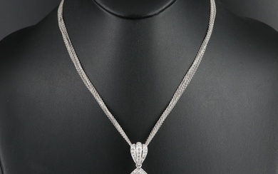 18K 60.02 CT Tanzanite and 4.01 CTW Diamond Necklace