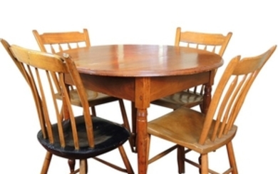 Antique Table in Cherry with Chairs