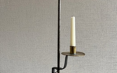 18e eeuwse kandelaar - Candleholder - Brass, Iron (cast)