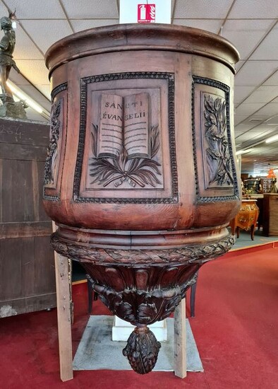 18th century church pulpit in patinated wood - Wood - 18th century