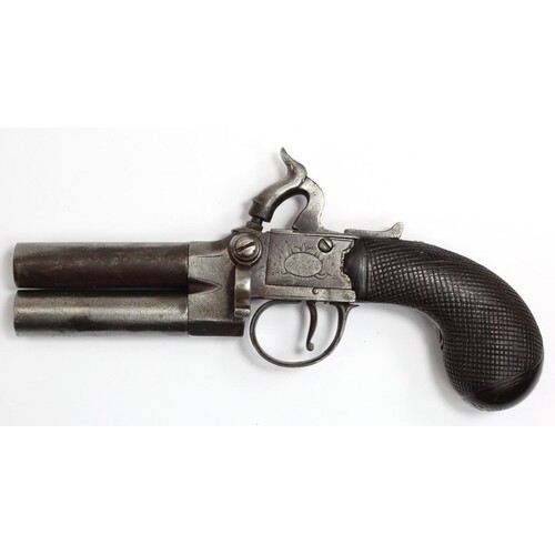 18th century double barrel under and over pocket pistol c178...
