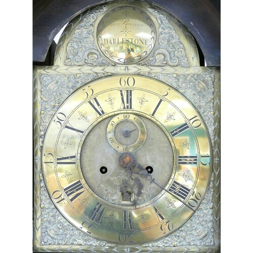 18th or 19th century brass faced Longcase clock: With brass ...