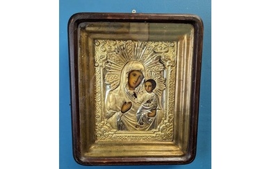 19th C. Icon Mary & Baby Jesus in Kyot {picture measurement ...