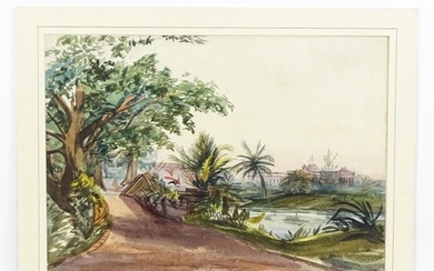 19th century, Anglo-Indian School, Watercolour, The Gardens ...