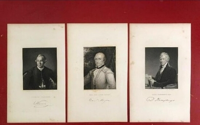 19thc Steel Engravings, Revolutionary War Officers