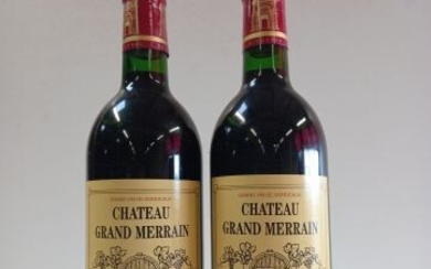 2 bouteilles de Château Grand Merrain. 1993.... - Lot 65 - Enchères Maisons-Laffitte