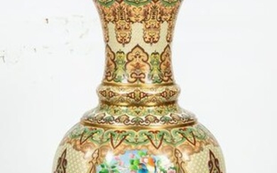 20thC Chinese Palace Size Cloisonne Vase