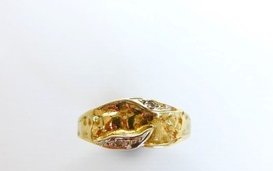 15 kt. Yellow gold - Ring Diamond