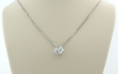 14 kt. White gold - Necklace with pendant - 0.99 ct Diamond