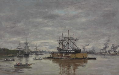 Eugene Boudin (1824-1898), Bordeaux, Le Port