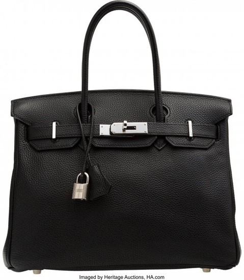 58065: Hermès 30cm Black Togo Leather Birkin Bag