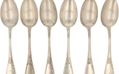 (6) piece set dinner spoons silver.
