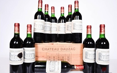 11 bouteilles CHÂTEAU DAUZAC Margaux 1990 Et.: 10…