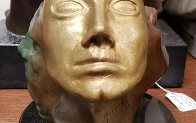 1973 Perpetual Faces Bronze Sculpture on Stone Base