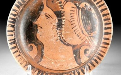 Apulian Red-Figure Footed Dish w/ Lady of Fashion