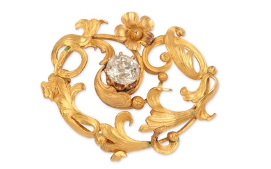 An Art Nouveau diamond brooch, circa 1905 The...