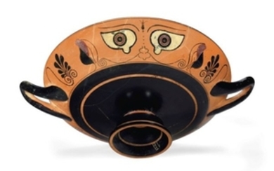 AN ATTIC BLACK-FIGURED CHALCIDISING EYE-CUP, CIRCA 520 B.C.