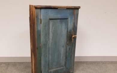 Blue-painted Pine Hanging Cupboard