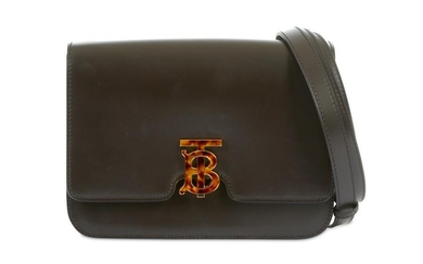 Burberry Coffee Leather Medium TB Bag