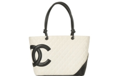 Chanel White Cambon Ligne Tote, c. 2004-05, quilted...