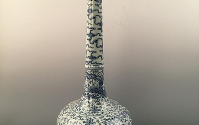 Chinese Blue-White 'Phoenix' Vase, Chenghua Mark