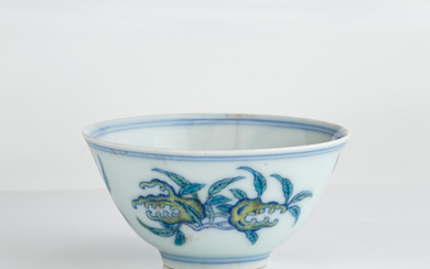 Chinese Doucai Glazed Porcelain Cup