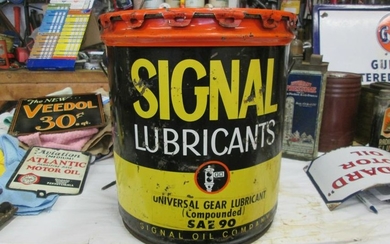 Early Original Signal Gear Oil 35 Lb. Metal Can