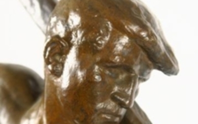 G. GORY "Le travail" Sculpture en bronze à patine …