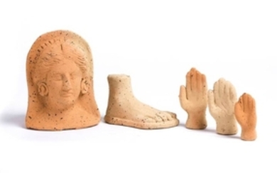 Group Roman terracotta miniaturist votive offerings 3rd – 2nd century...