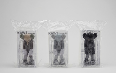 KAWS, Three Works: (i) SMALL LIE (Brown); (ii) SMALL LIE (Grey); (iii) SMALL LIE (Black)