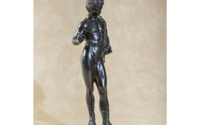 A Neapolitan patinated bronze model of Narcissus