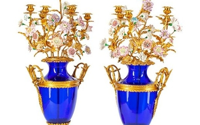 A Pair of Neoclassical Style Gilt-Bronze and