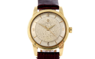 OMEGA - a gentleman's gold plated wrist watch.