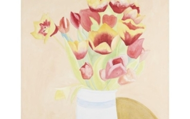 SALLY MICHEL AVERY (american, 1902-2003) STILL LIFE WITH TULIPS...
