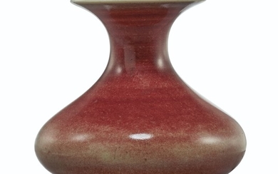 A SMALL COPPER-RED-GLAZED VASE, 18TH CENTURY
