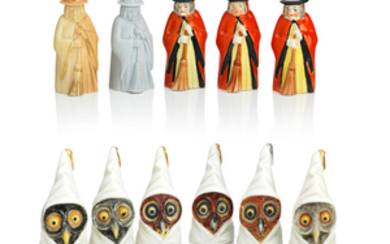 The Witch and The Owl: eleven Royal Worcester extinguishers