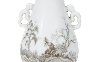 A Chinese porcelain miniature "Landscape" vase