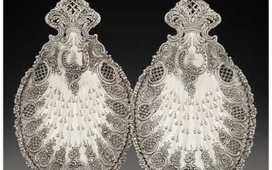 74165: A Pair of Tiffany & Co. Silver Bouquet-Form Bonb