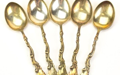 830 Silver Figural Demitasse Spoons Marked Sweden